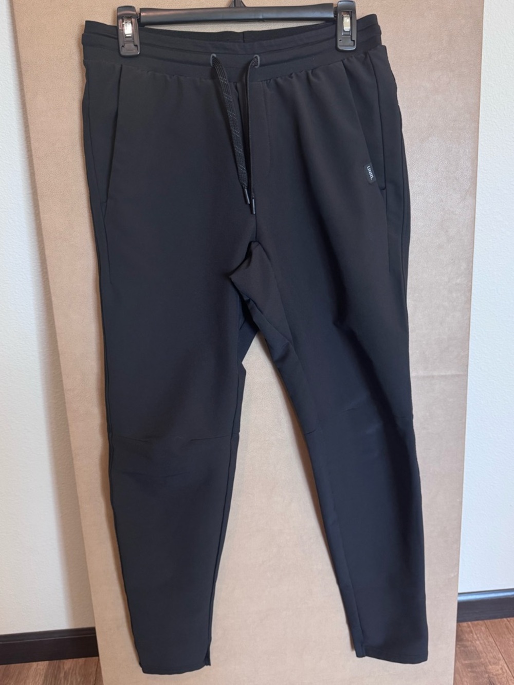 Men's Black Joggers with Drawstring Waist